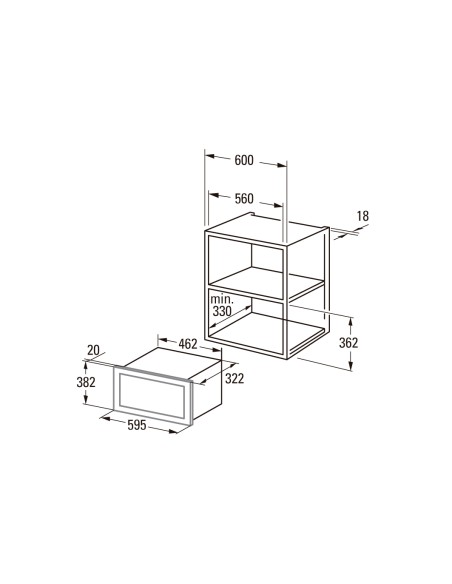 MICROONDAS ENCASTRABLE MODELO MMA20WH CATA