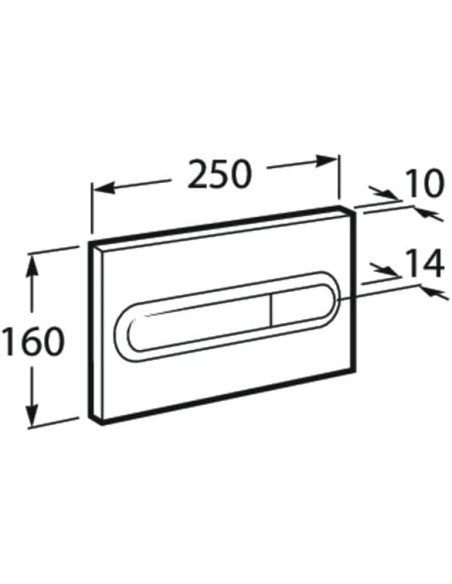 PLACA DE ACCIONAMIENTO PL1 DUAL DE ROCA