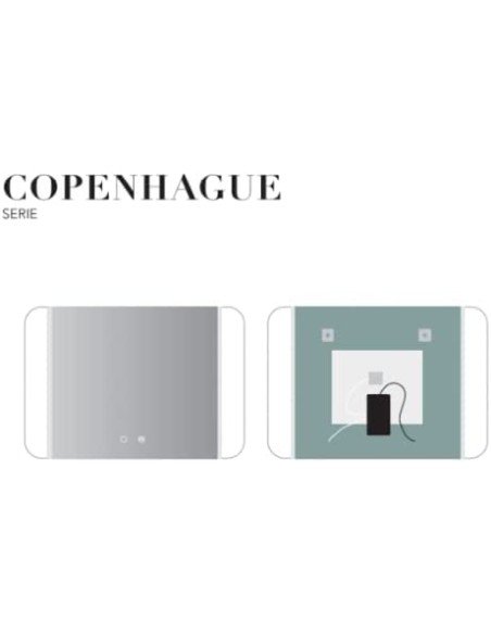 ESPEJO MODELO COPENHAGUE DE LEDIMEX CON LUZ LATERAL