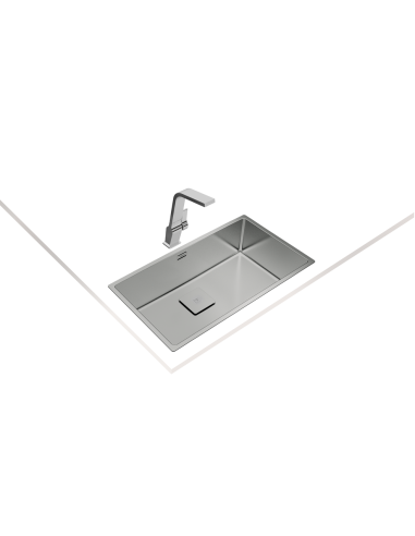 FREGADERO  DE 80cm EN ACERO INOX 1...