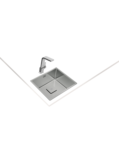 FREGADERO DE 1 CUBETA EN ACERO INOXIDABLE 60cm TEKA