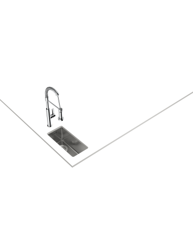 FREGADERO EN ACERO INOX DE 45cm TEKA