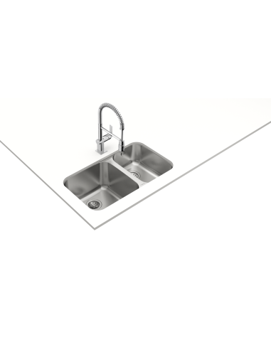 FREGADERO BAJO ENCIMERA 2 CUBETAS DE...