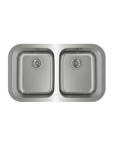 FREGADERO DE DOS CUBETAS EN ACERO INOX 90cm