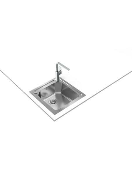 FREGADERO ENRASADO O DE SOBRE ENCIMERA EN ACERO INOX TEKA
