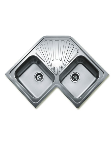 FREGADOR ENCASTRADO CON DOS CUBETAS Y ESCURRIDOR TEKA