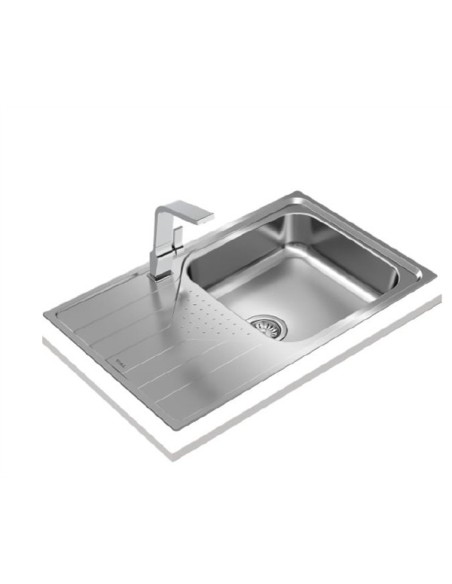 FREGADERO ENCASTRADO IZQUIERDO CON 1 CUBETA EN ACERO INOX. TEKA