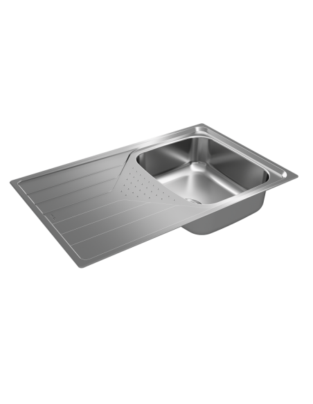 FREGADERO ENCASTRADO IZQUIERDO CON 1 CUBETA EN ACERO INOX. TEKA