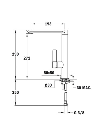 GRIFO TEKA FO 915 INOX 3/8-1/2