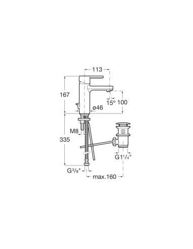 MEZCLADOR PARA LAVABO CON DESAGUE... MEZCLADOR PARA LAVABO CON DESAGUE...