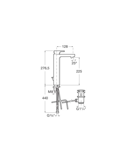 GRIFO LAVABO monomando ROCA L20 CAÑO ALTO