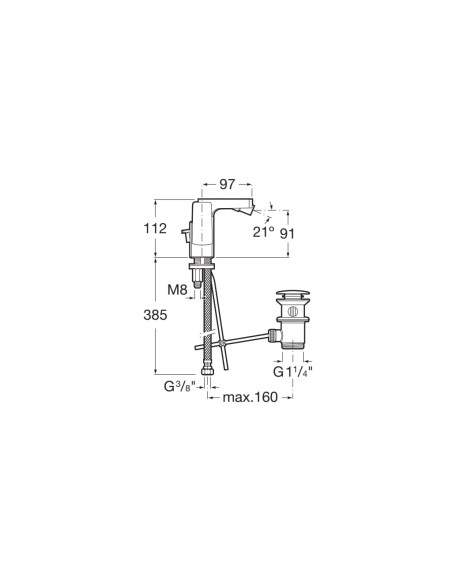 GRIFO PARA BIDÉ CON MANETA LATERAL MODELO L90 ROCA