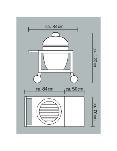 CARRO PARA BARBACOA KAMADO MONOLITH...