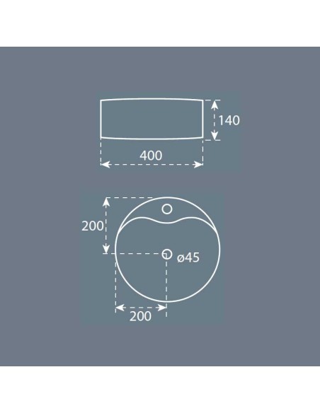 LAVABO CERAMICO SOBRE MUEBLE MODELO ROUND MINI