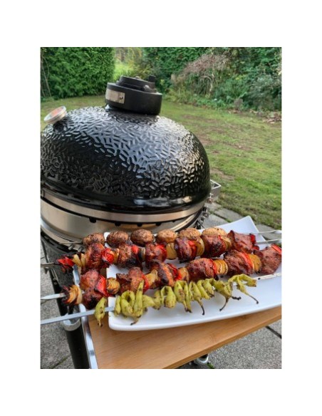 SET 6 BROCHETAS CON SOPORTE KAMADO MONOLITH