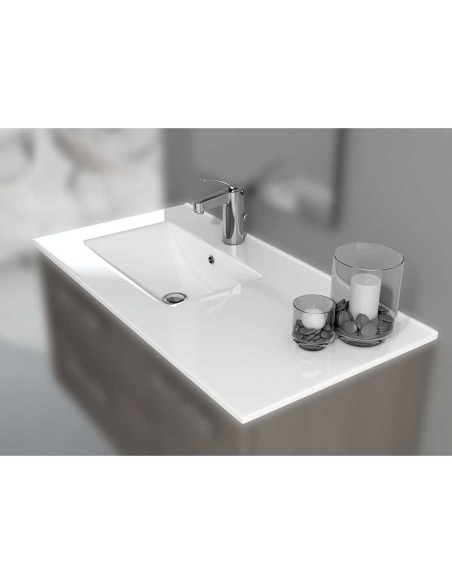 LAVABO CERÁMICO PARA MUEBLE MODELO THIN DESPLAZADO