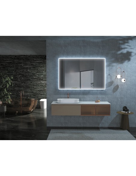 ESPEJO CUADRADO MODELO BOSTON DE LEDIMEX