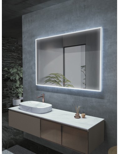 ESPEJO CUADRADO MODELO BOSTON DE LEDIMEX