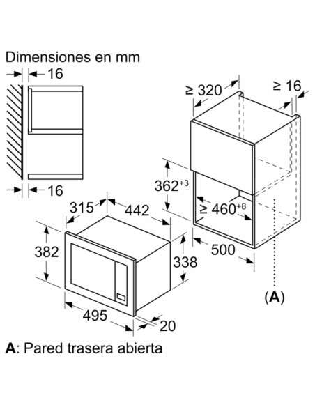 MICROONDAS INTEGRABLE BALAY ACERO INOXIDABLE