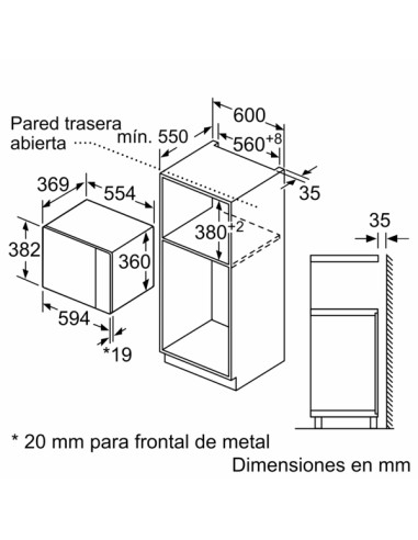 MICROONDAS INTEGRABLE BALAY 59 X 38... MICROONDAS INTEGRABLE BALAY 59 X 38...