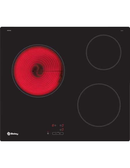 PLACA VITROCERAMICA BALAY 60 CM NEGRA SIN MARCO DE ACERO INOXIDABLE