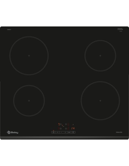 PLACA DE INDUCCION BALAY DE 60 CM NEGRA SIN MARCO ACERO INOXIDABLE