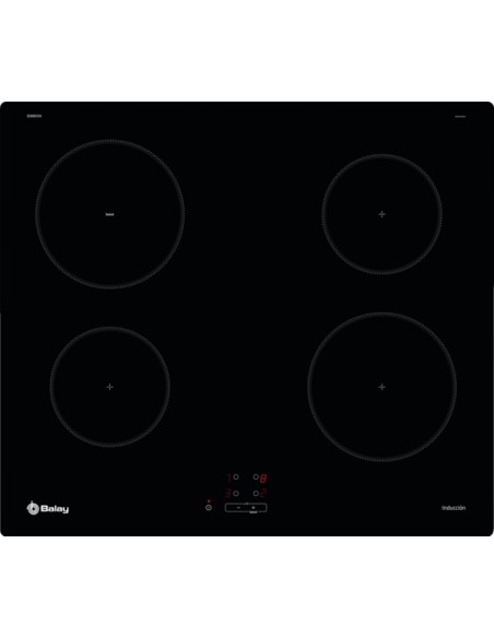 PLACA INDUCCION NEGRO DE 60cm SIN MARCO EN ACERO INOX. DE BALAY
