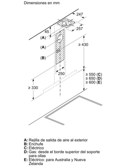 CAMPANA DECORATIVA BALAY DE PARED BOX DE 75 CM EN ACERO INOXIDABLE