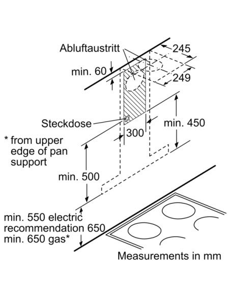 CAMPANA DECORATIVA BALAY DE PARED BOX DE 90 CM EN ACERO INOXIDABLE