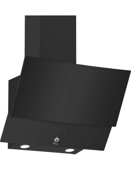 CAMPANA DECORATIVA BALAY DE PARED INCLINADA 60 CM CRISTAL NEGRO