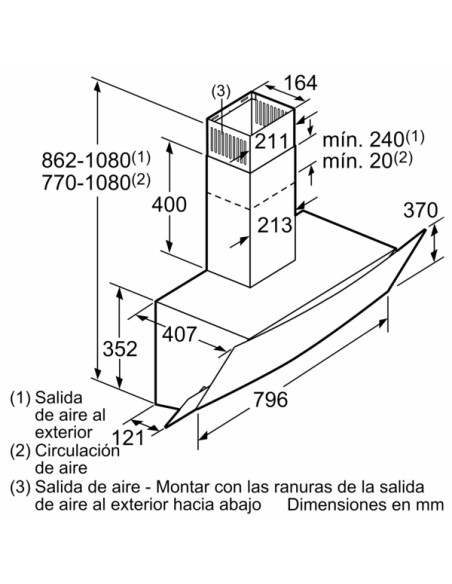 CAMPANADA DECORATIVA BALAY DE PARED DE 80 CM CRISTAL BLANCO