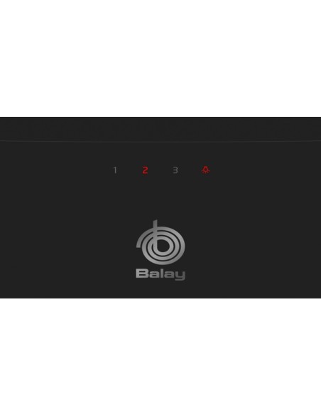 CAMPANA DECORATIVA BALAY DE PARED DE 80 CM EN CRISTAL NEGRO