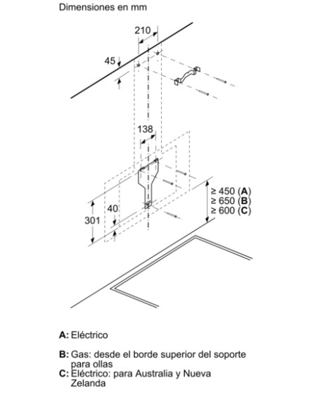 CAMPANA DECORATIVA BALAY DE PARED INCLINADA DE 90 CM CRISTAL GRIS ANTRACITA