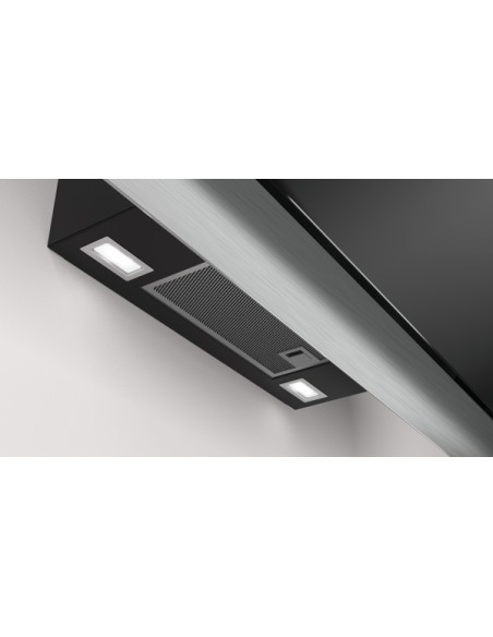 CAMPANA DECORATIVA BALAY DE PARED INCLINADA DE 90 CM CRISTAL NEGRO