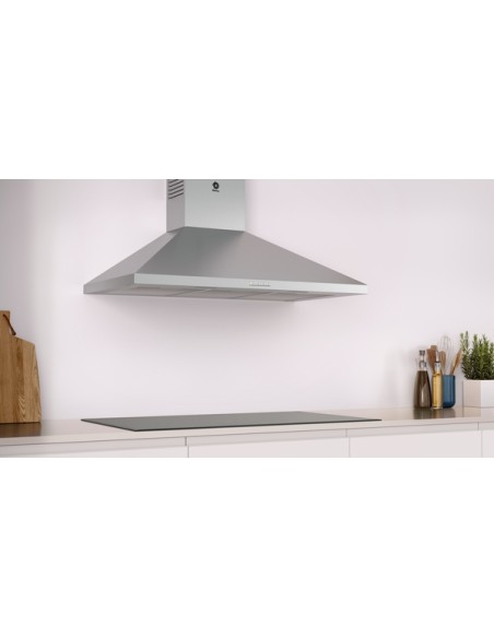 CAMPANA DECORATIVA BALAY DE PARED PIRAMIDAL DE 90 CM EN ACERO INOXIDABLE