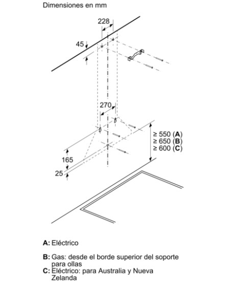 CAMPANA DECORATIVA BALAY DE PARED PIRAMIDAL DE 90 CM EN ACERO INOXIDABLE