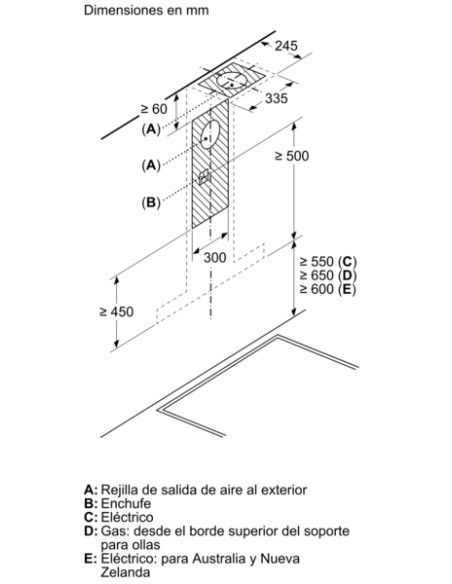CAMPANA DECORATIVA BALAY DE PARED BOX 90 CM ACERO INOXIDABLE
