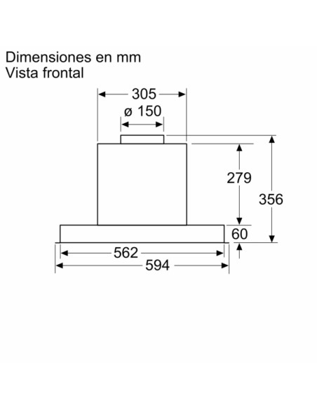 CAMPANA DECORATIVA BALAY INTEGRADA 60 CM CRISTAL