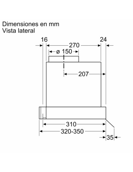CAMPANA DECORATIVA BALAY INTEGRADA 60 CM CRISTAL
