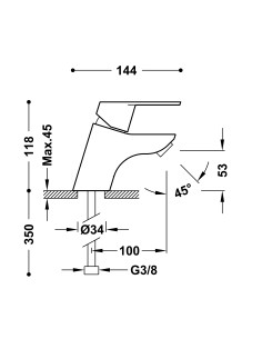 GRIFO LAVABO BM-TRES 2