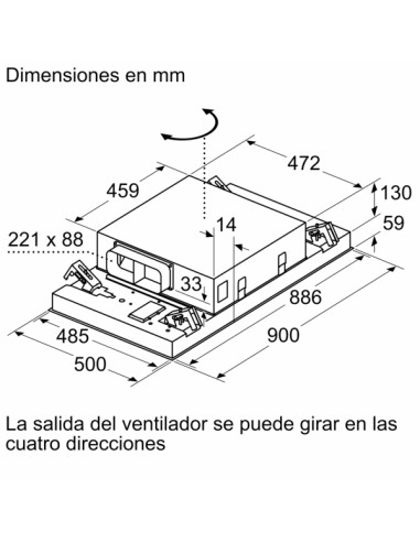 EXTRACTOR BALAY DE TECHO 90 CM... EXTRACTOR BALAY DE TECHO 90 CM...