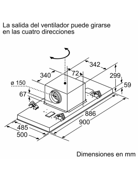 EXTRACTOR DE TECHO BALAY DE 90 CM BLANCO
