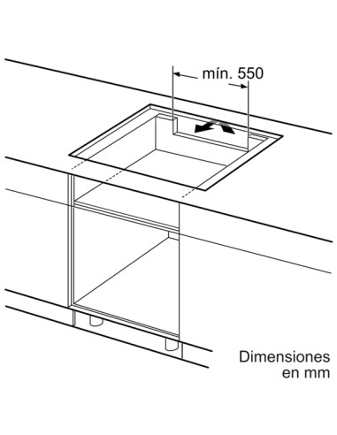 PLACA DE INDUCCION 80cm EN NEGRO