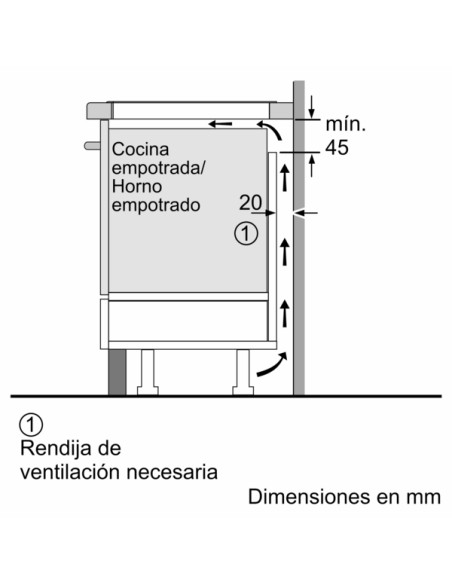 PLACA DE INDUCCION 90cm  EN NEGRO