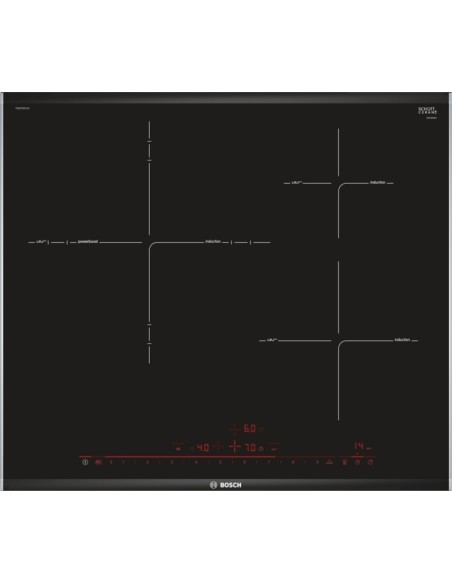 PLACA DE INDUCCION 60cm EN NEGRO CON PERFILES