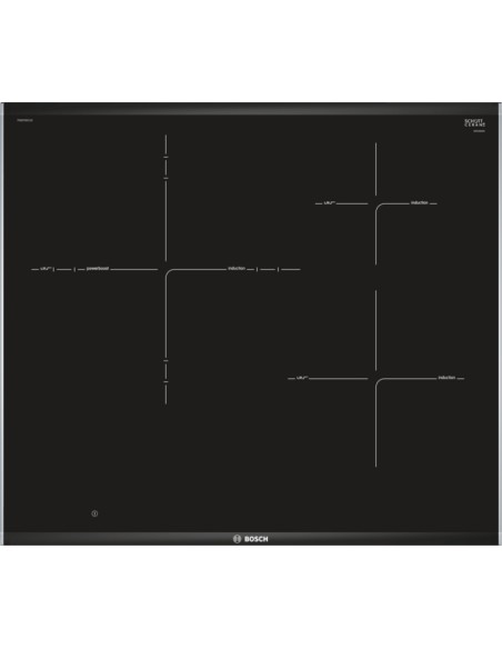 PLACA DE INDUCCION 60cm EN NEGRO CON PERFILES