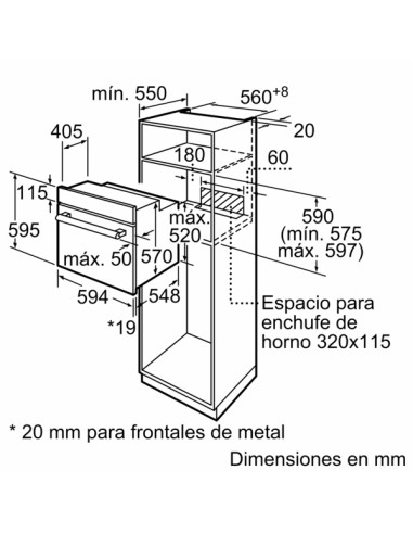 HORNO BALAY 60X60cm EN ACERO INOXIDABLE HORNO BALAY 60X60cm EN ACERO INOXIDABLE