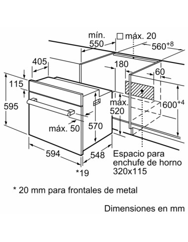 HORNO BALAY 60X60 cm EN ACERO INOXIDABLE HORNO BALAY 60X60 cm EN ACERO INOXIDABLE
