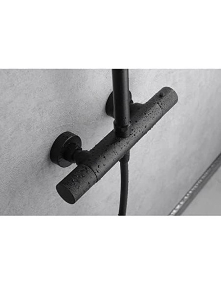COLUMNA DE DUCHA TERMOSTATICA COLOR NEGRO MATE MODELO LINE MARCA IMEX