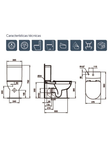 WC IDEAL STANDARD MODELO EUROVIT...
